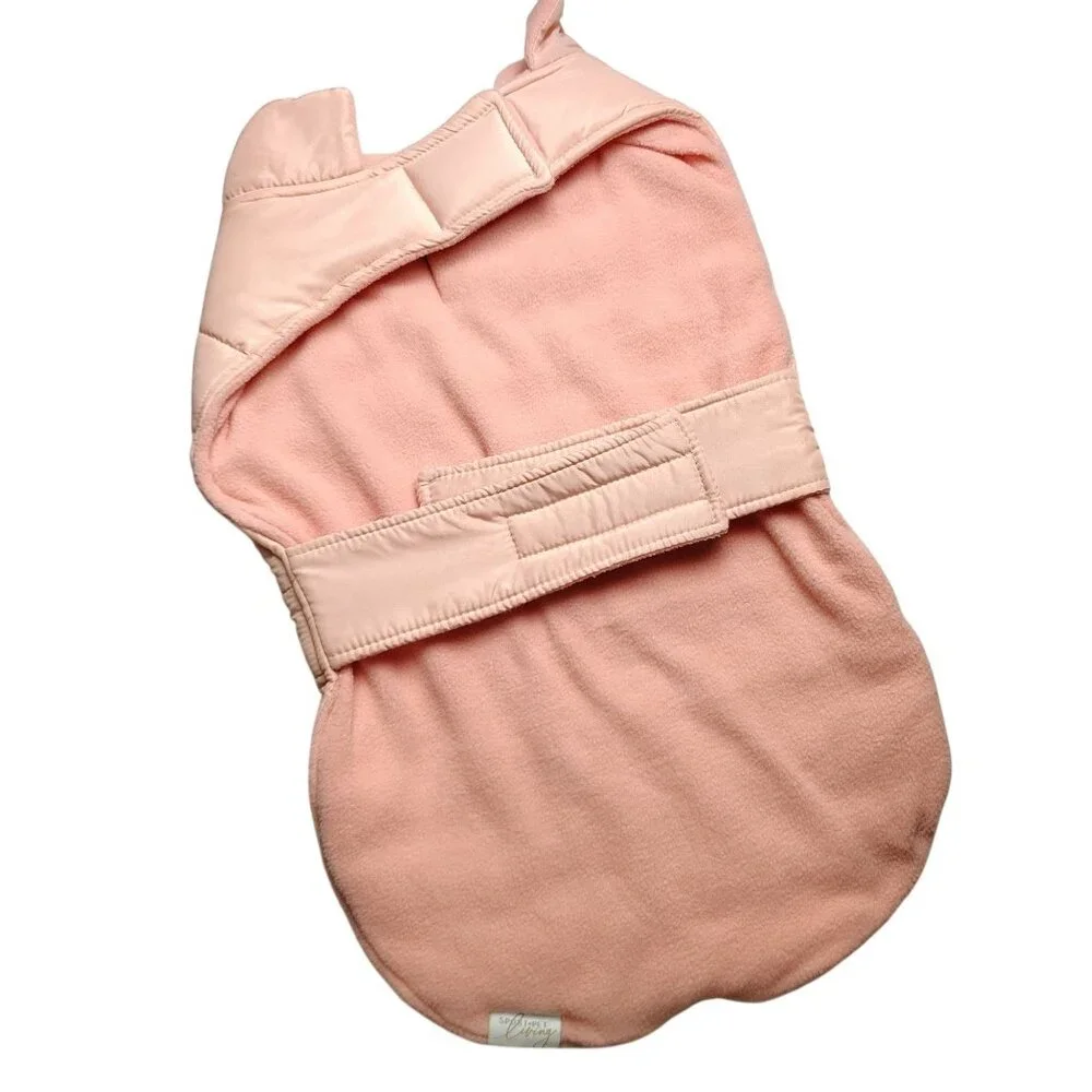 Sportpet Living Dog Size Large Pink Quilted Puffer Pet Winter Jacket